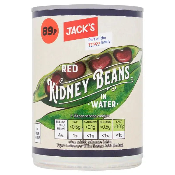 Jack's Red Kidney Beans in Water 400g (Case of 12)