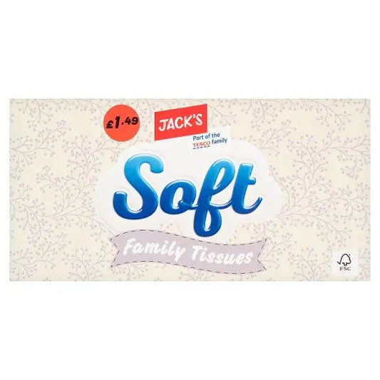 Jack's Soft Family Tissues 90 Sheets (Case of 12)