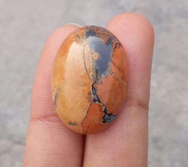 32ct Jasper - Maligano Jasper Cabochon - Jasper Maligano- 27x20mm