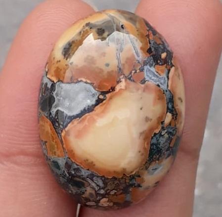 38ct Jasper - Maligano Jasper Cabochon - Jasper Maligano- 28x21mm