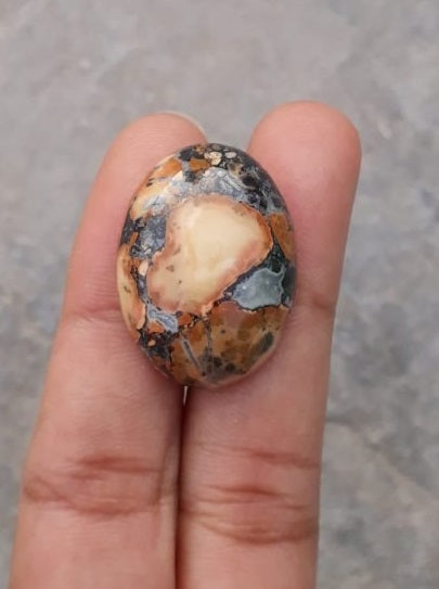 38ct Jasper - Maligano Jasper Cabochon - Jasper Maligano- 28x21mm
