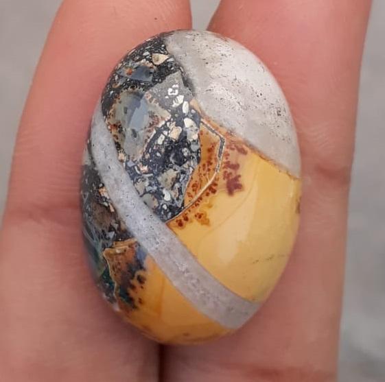 40ct Jasper - Maligano Jasper Cabochon - Jasper Maligano- 28x20mm