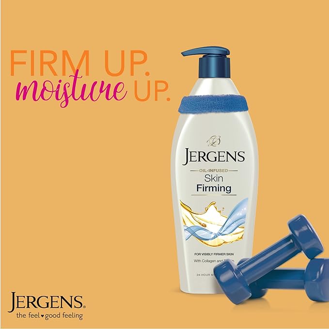 Jergens Skin Firming 24-Hour Moisturizer for Visibly Firmer, Toned Skin 496ml/16.77 oz