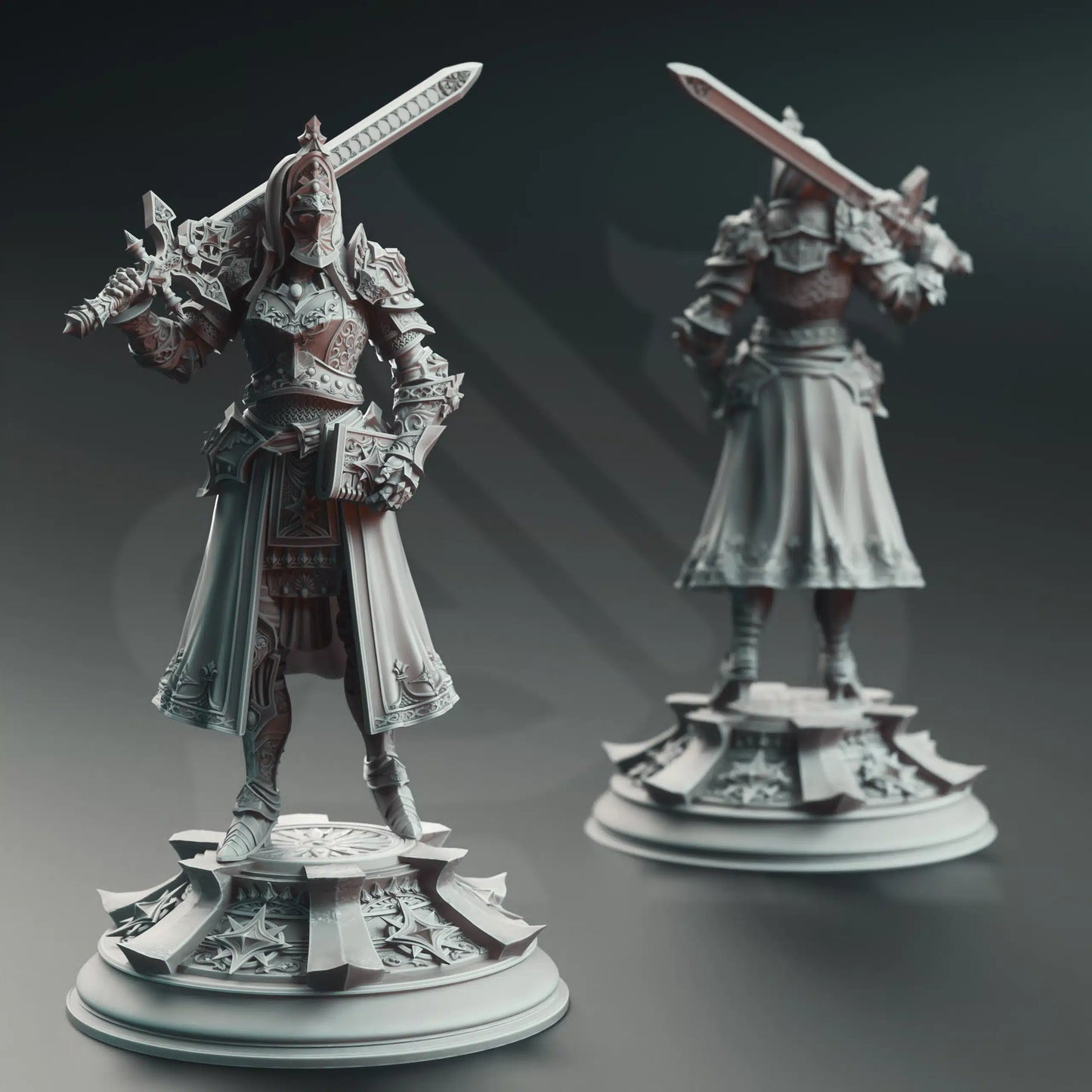 Johanna Saffron the Pious – Maiden Knight - 3D Printed Fighter Character Miniature