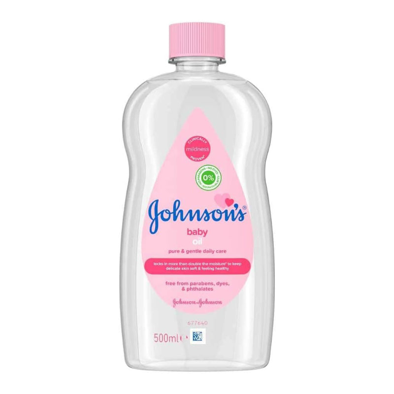 Johnson's Baby Oil Locks 10x More Moisture for Delicate Baby & Adult Skin 300ml