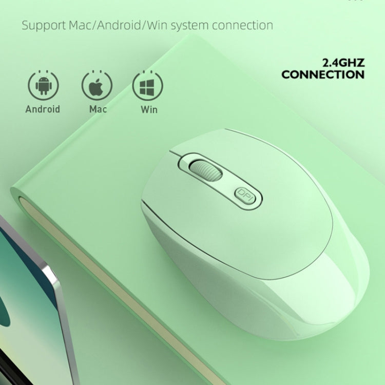 M107 4-buttons 1600 DPI 2.4GHz Wireless Mouse, Battery Version (White)