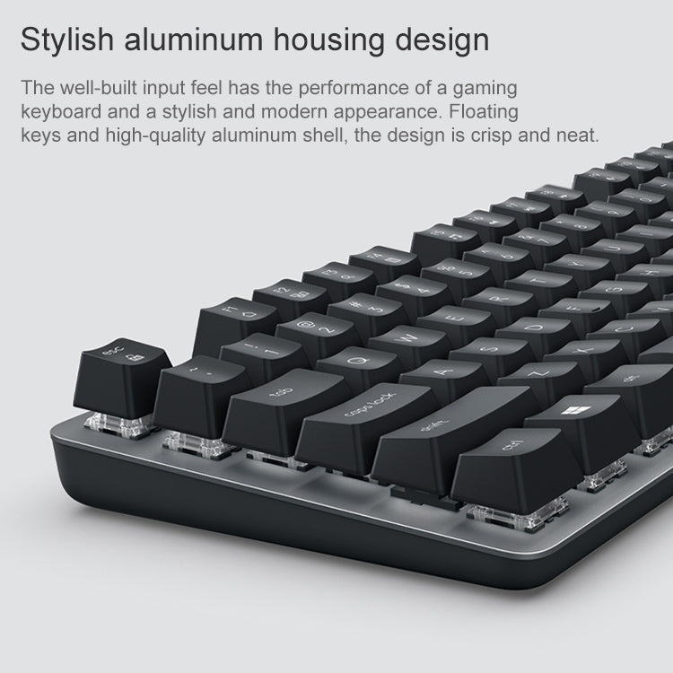 Logitech K835 Mini Mechanical Wired Keyboard, Green Shaft, Green Shaft