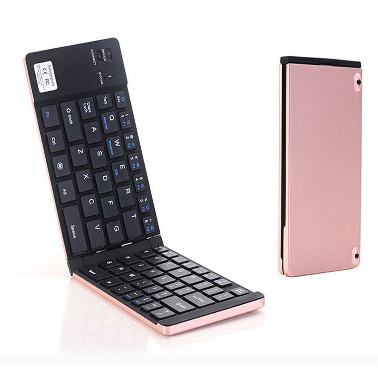 F66 Foldable Bluetooth Wireless 66 Keys Keyboard, Support Android / Windows / iOS, F66 2-Folding 66 Keys Rose Gold, F66 2-Folding 66 Keys Silver, F66 2-Folding 66 Keys Black, F66 2-Folding 66 Keys Gold