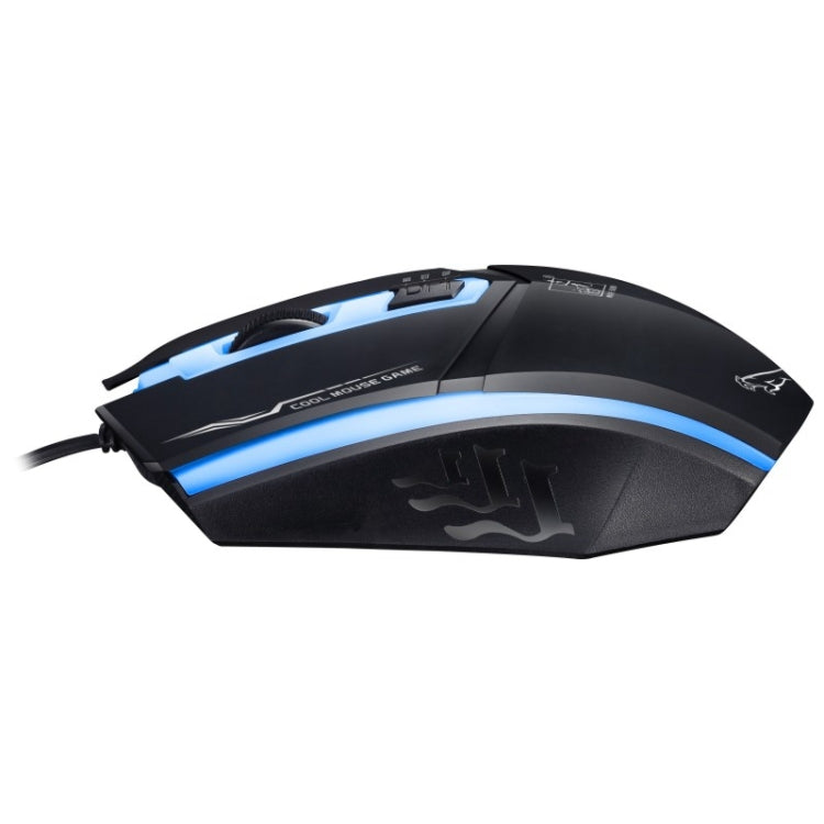 Chasing Leopard 199 USB 1600DPI Three-speed Adjustable LED Backlight Wired Optical Gaming Mouse, Length: 1.3m, 199 Black, 199