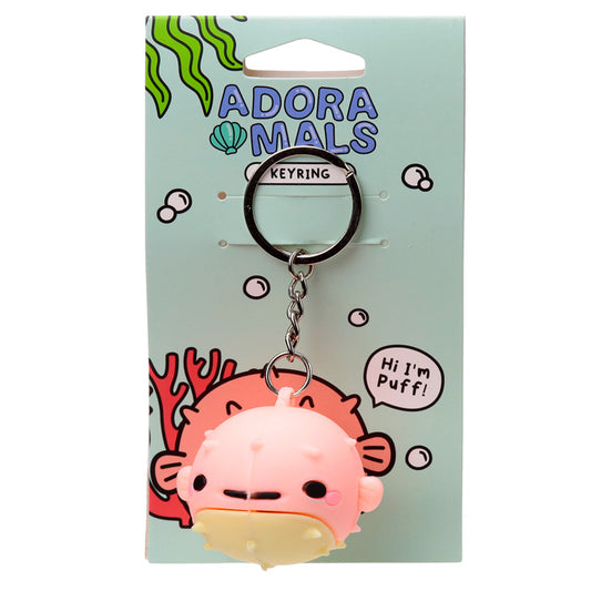 3D PVC Keyring - Adoramals Puff the Puffer Fish