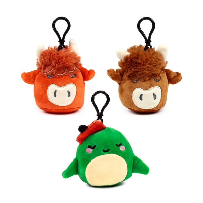 Squidglys Plush Mini Keyring - Scotland Souvenir