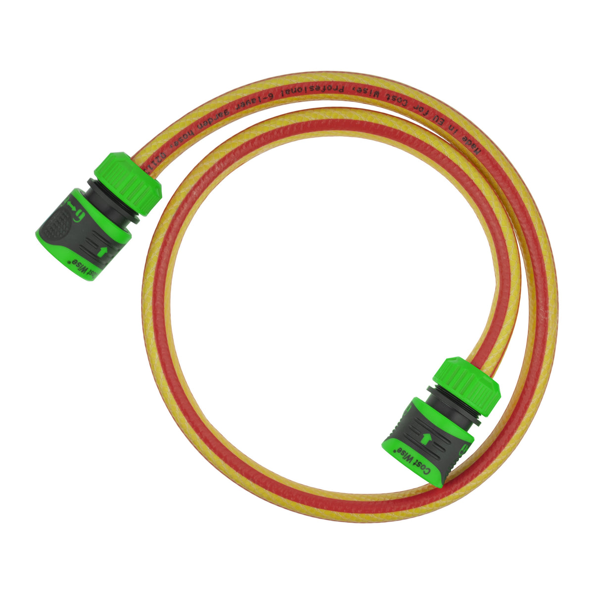 Premium Garden Hose Yellow with Green Lock Connectors