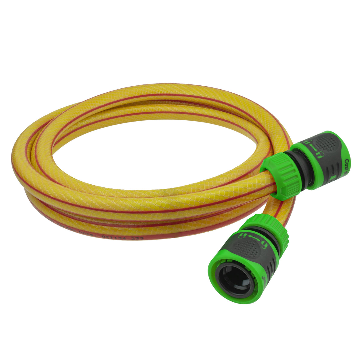 Premium Garden Hose Yellow with Green Lock Connectors