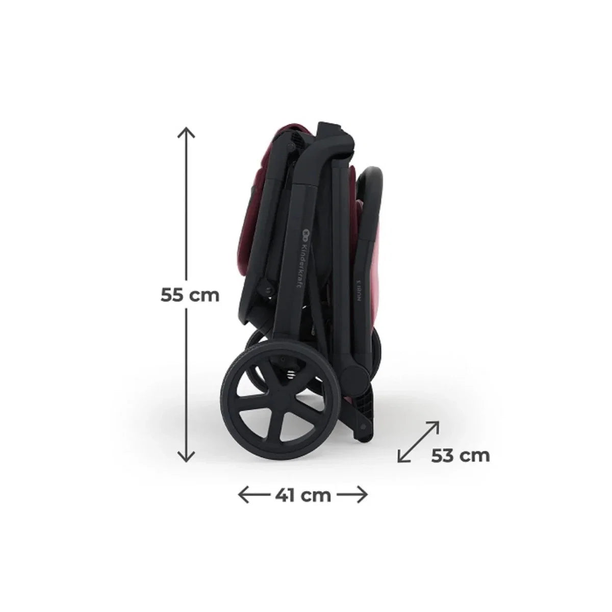 Kinderkraft Nubi 3 Stroller - Dark Ruby
