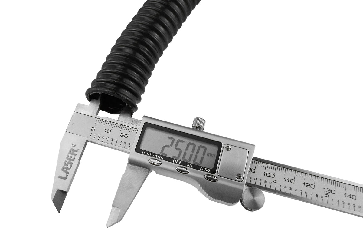 Corrugated Pipe 1" (25mm) with 2 x Double Wire Clips Set