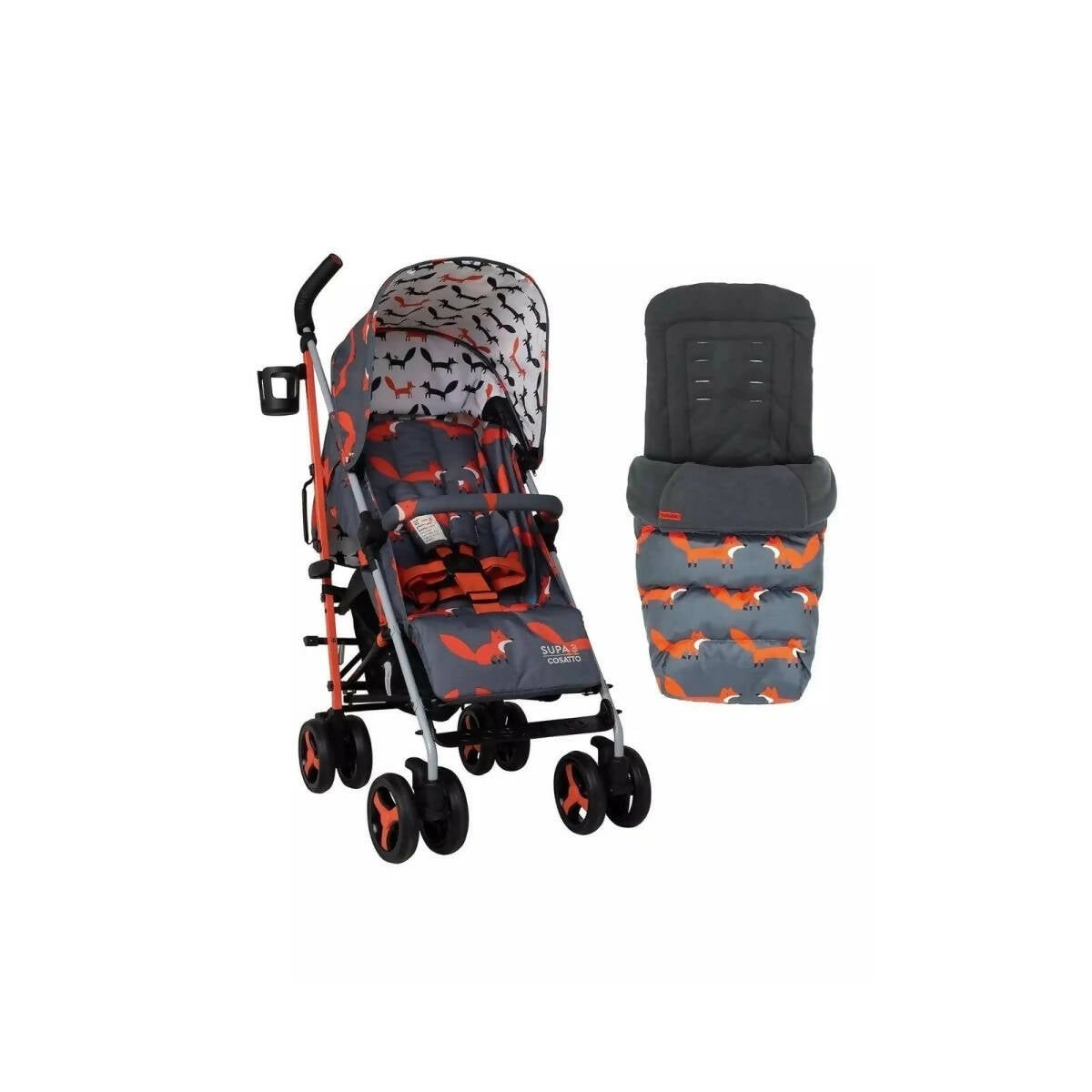 Cosatto Supa 3 Stroller - Charcoal Mister Fox