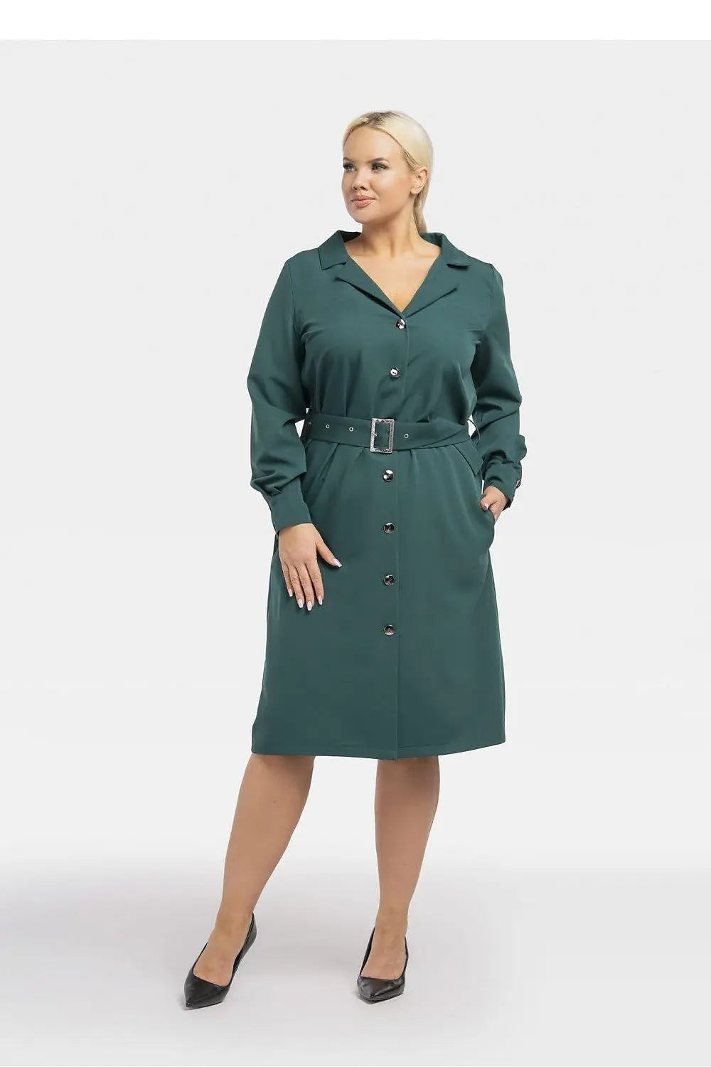 Karko classic collar massimo dress