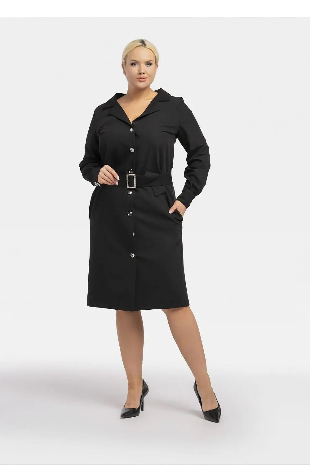 Karko classic collar massimo dress