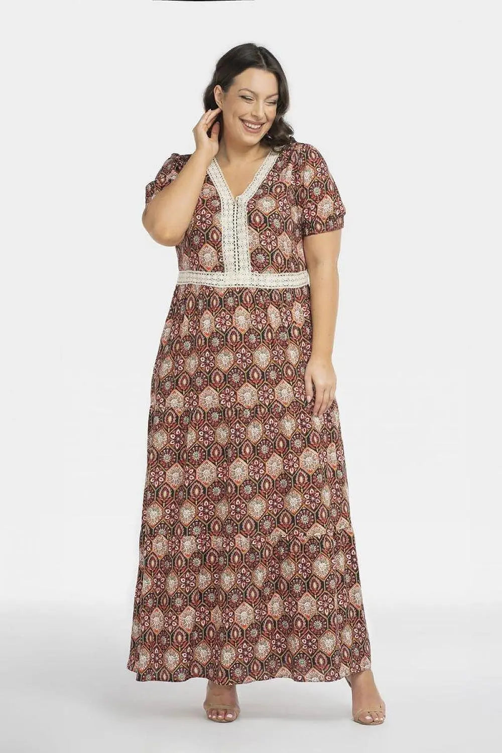 Karko lightweight viscose fabric flora dress
