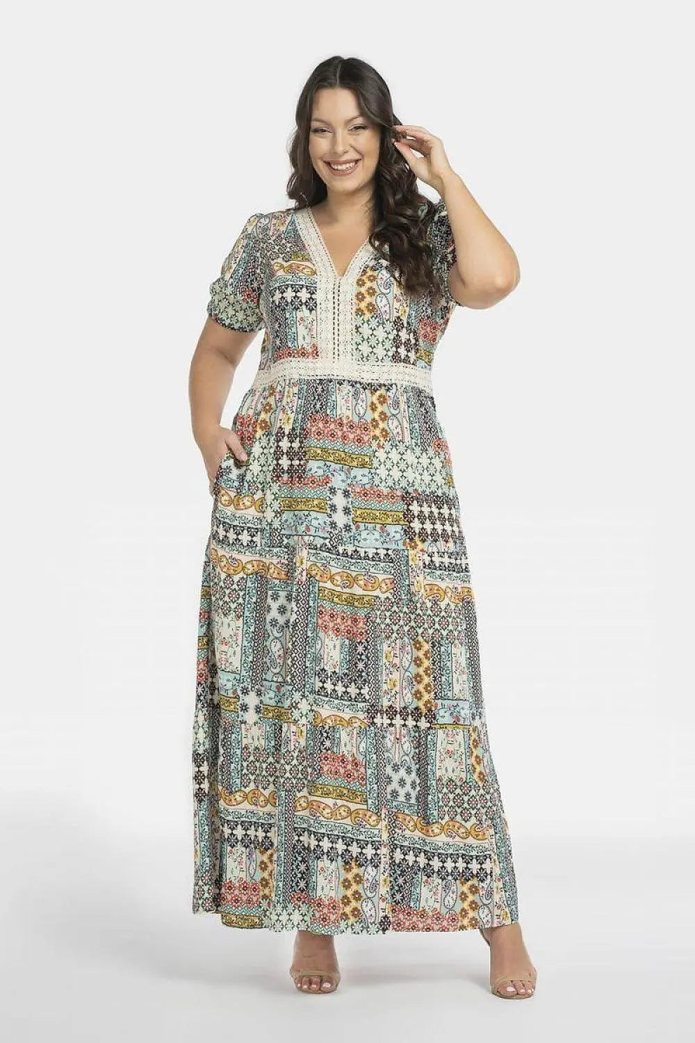 Karko lightweight viscose fabric flora dress