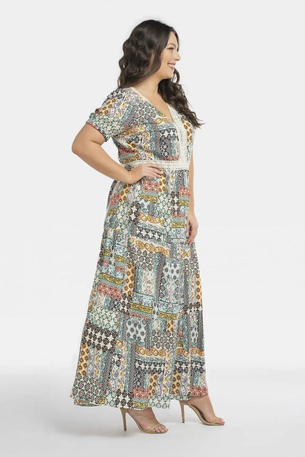 Karko lightweight viscose fabric flora dress