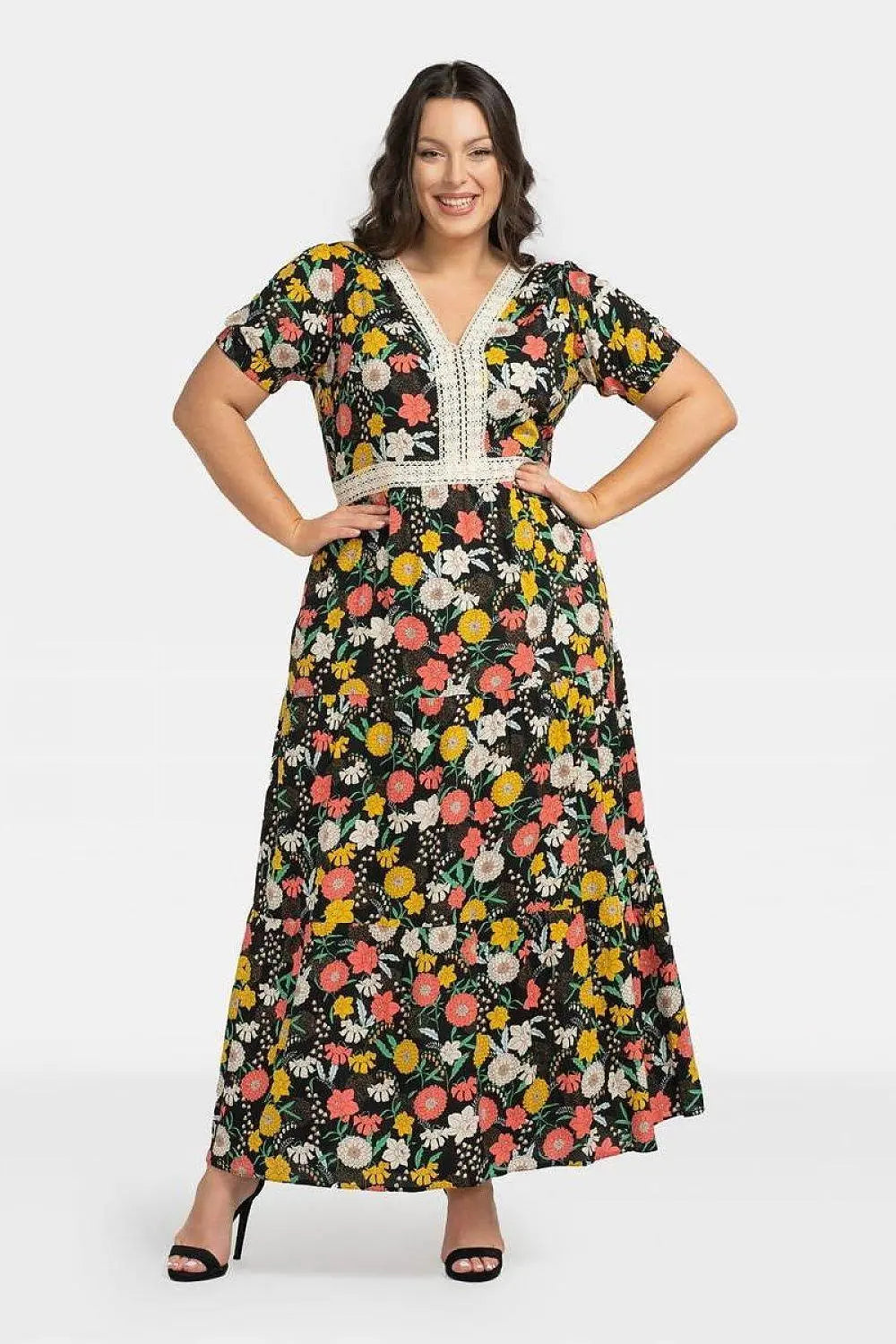 Karko lightweight viscose fabric flora dress