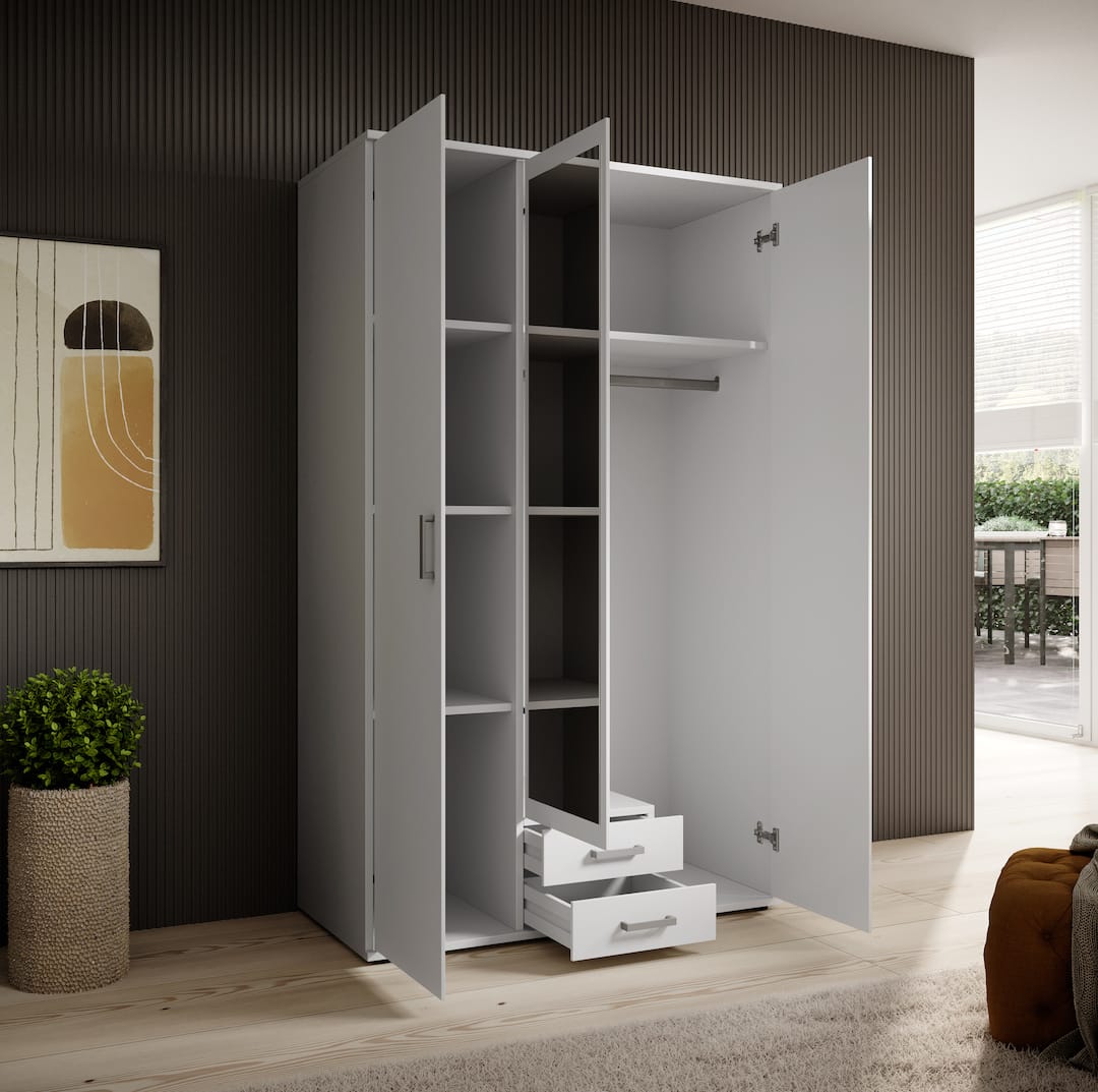 Karl Hinged Door Wardrobe 120cm