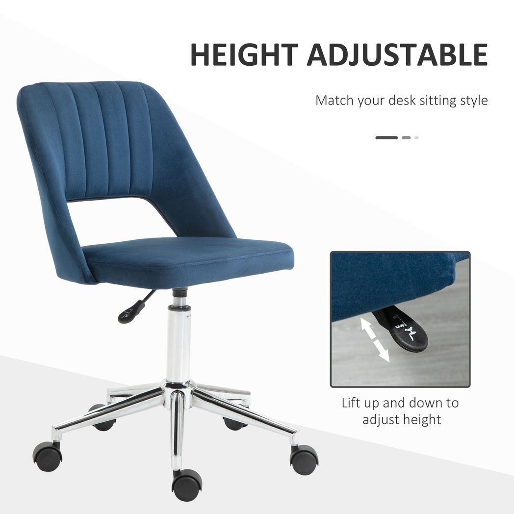 Vinsetto Mid-Back Swivel Home Office Chair Scallop Computer Chair