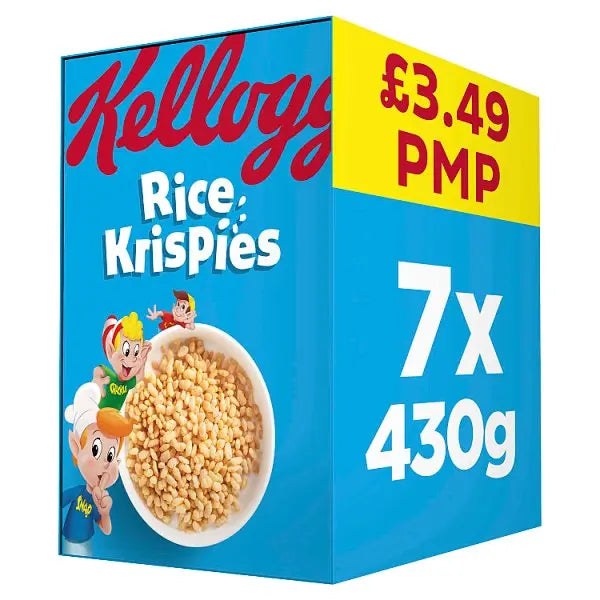 Kellogg's Rice Krispies Breakfast Cereal 7 x 430g (Case of 7)