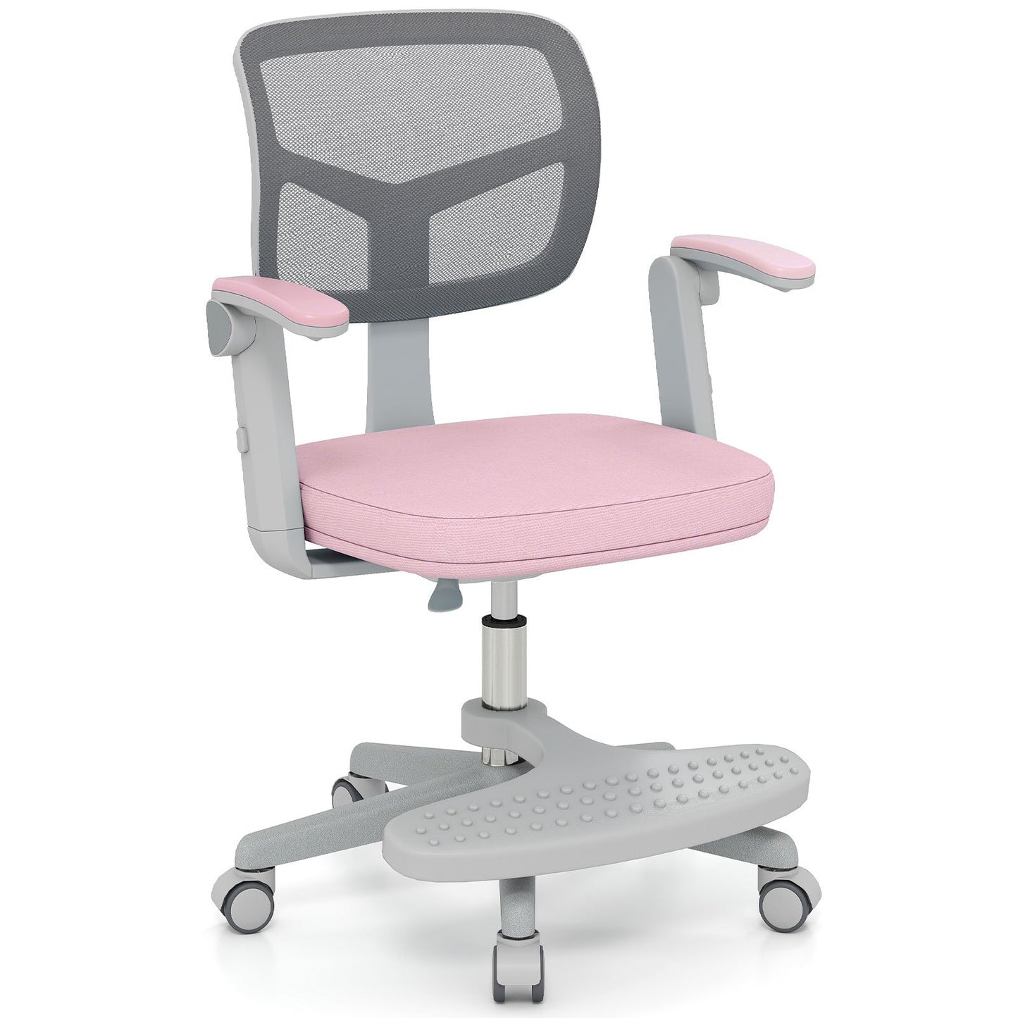 Kids Desk Chair Children Study Chair with Adjustable Height Armrest and Footrest-Blue