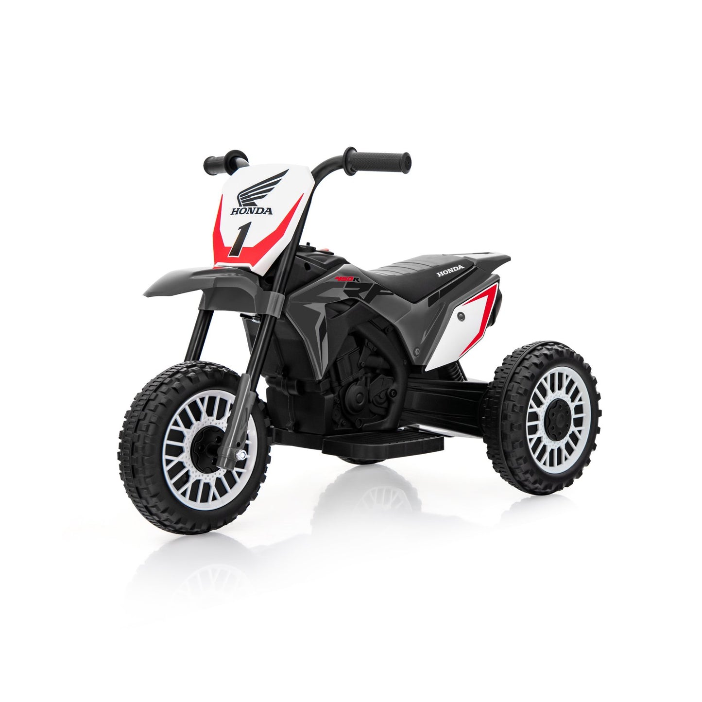 Honda Licensed Kids Ride On Motorbike with Horn Anti-slip Handlebars-Red