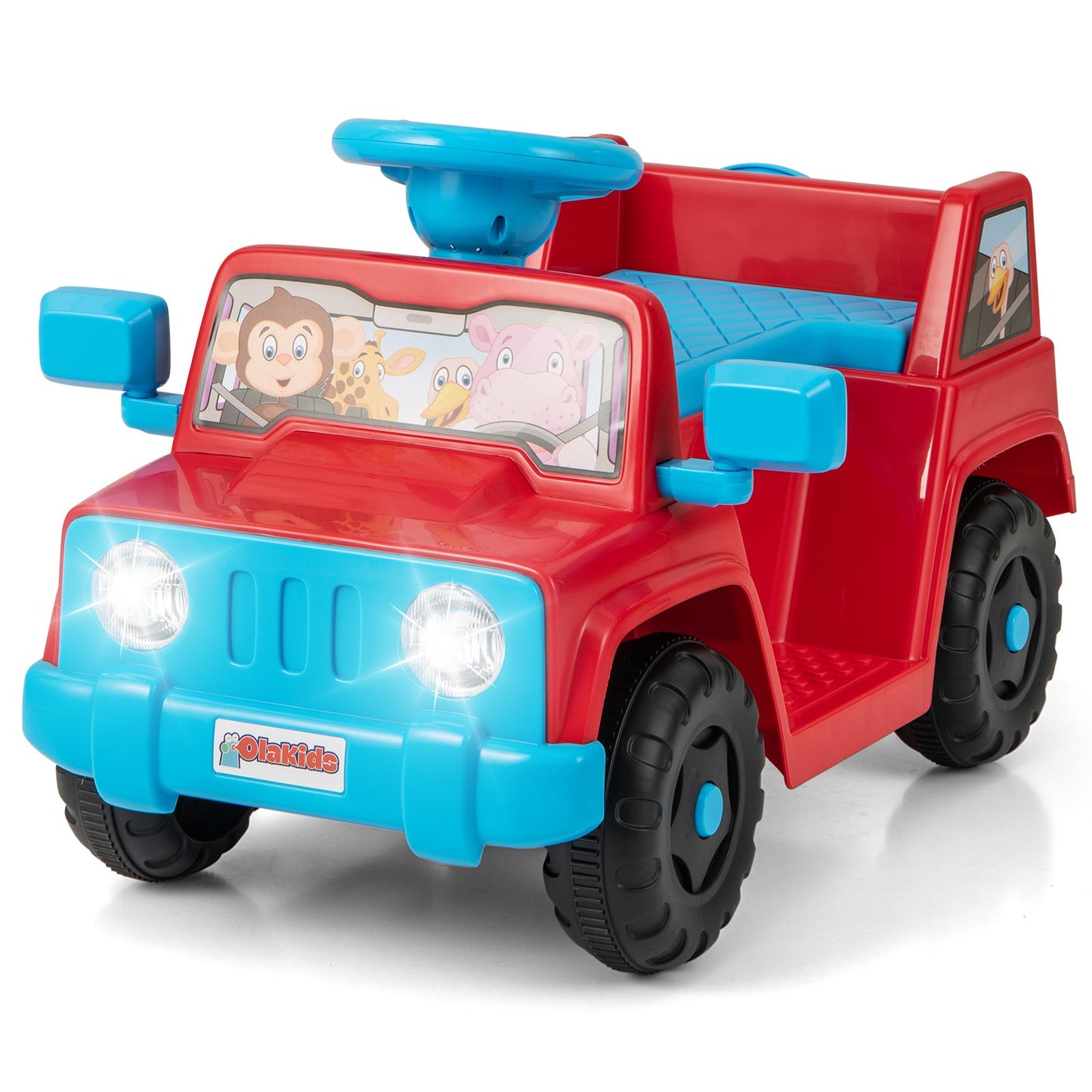 6V Kids Riding Toy with Sound Effects One-Button Start-Navy