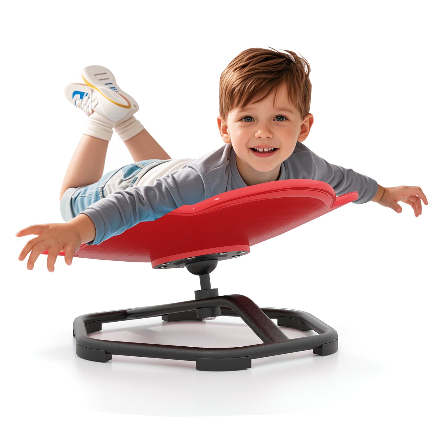 Kids Sensory Swivel Chair Elephant Petal 360° Spinning Chair-B-Blue