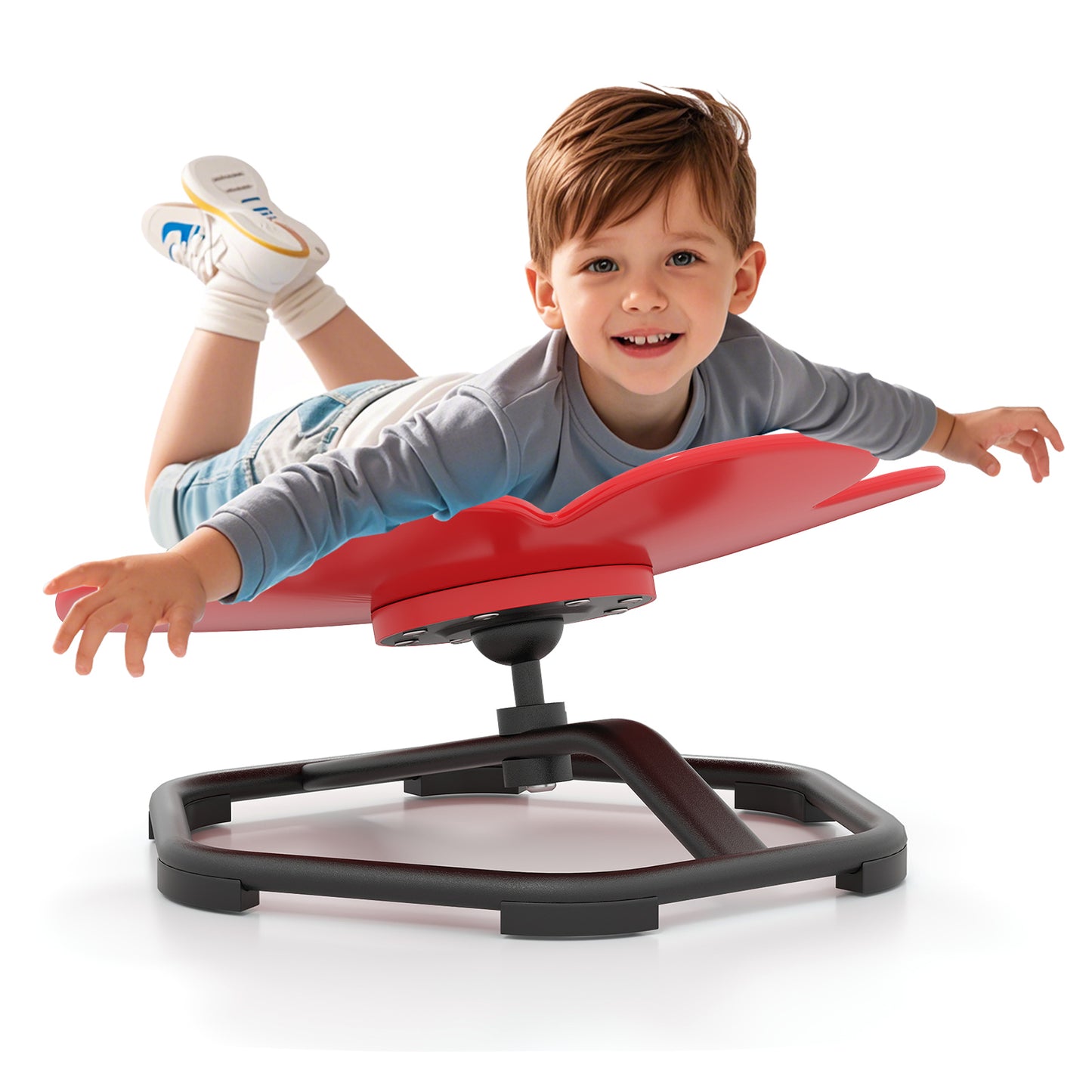 Kids Sensory Swivel Chair Elephant Petal 360° Spinning Chair-B-Blue