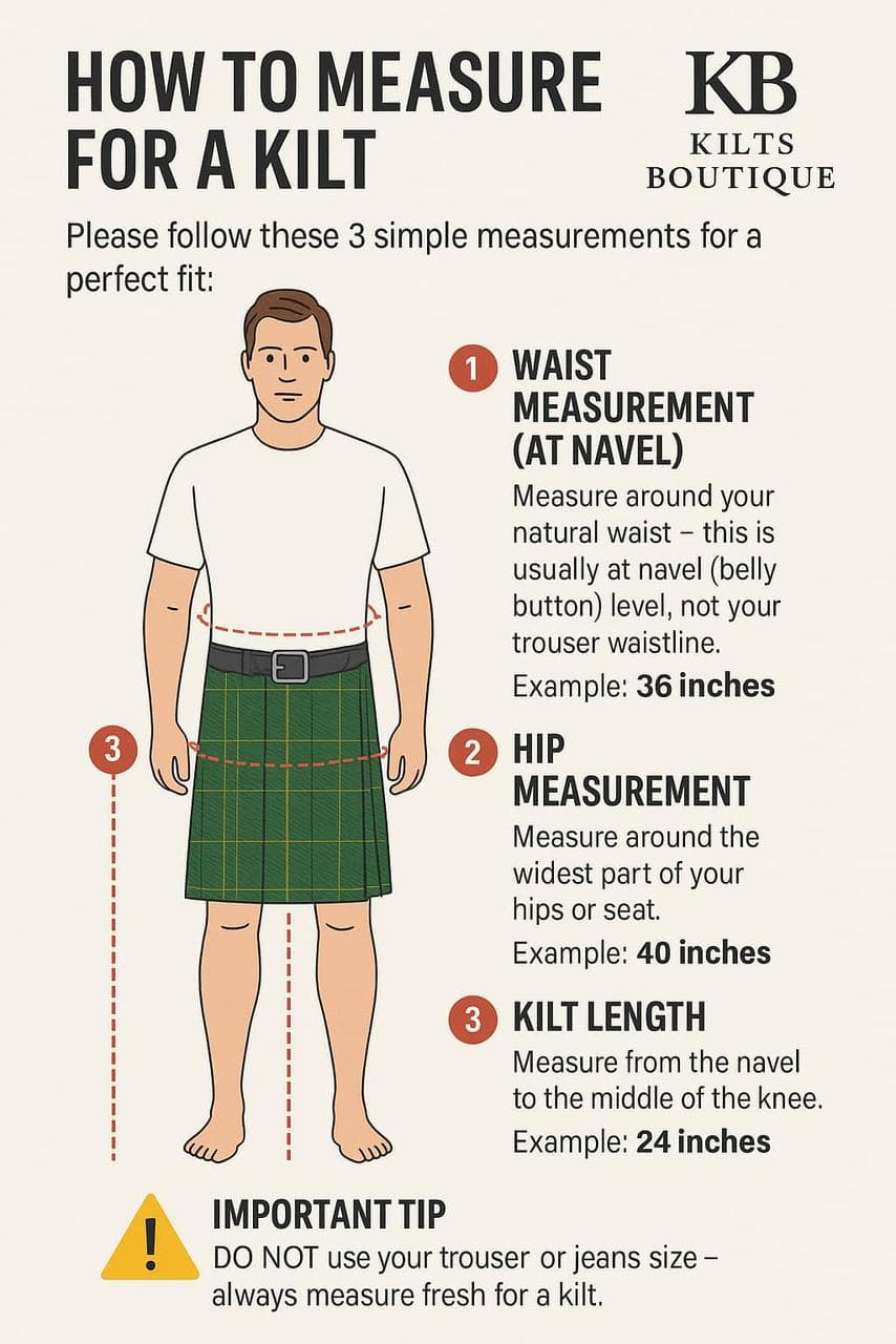 Black Watch Scottish Men's Traditional Highland Dress Tartan Kilt