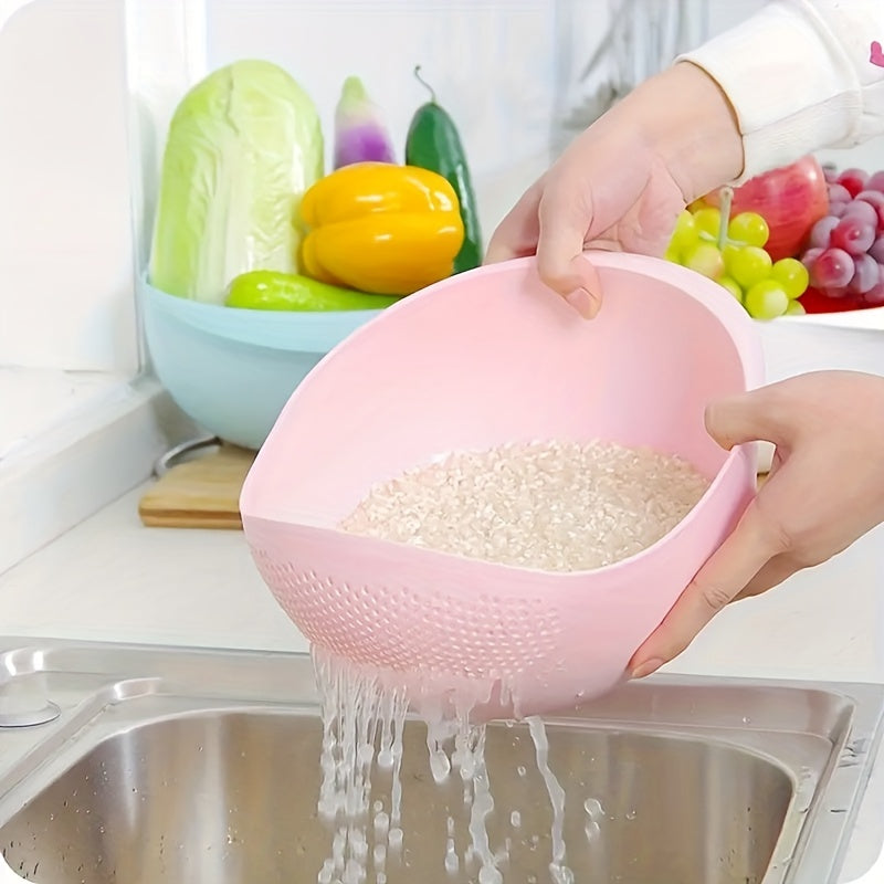 Multi-Functional Kitchen Washing Basket & Sieve - for Rinsing Rice, Vegetables, Fruits - Space-Saving Strainer