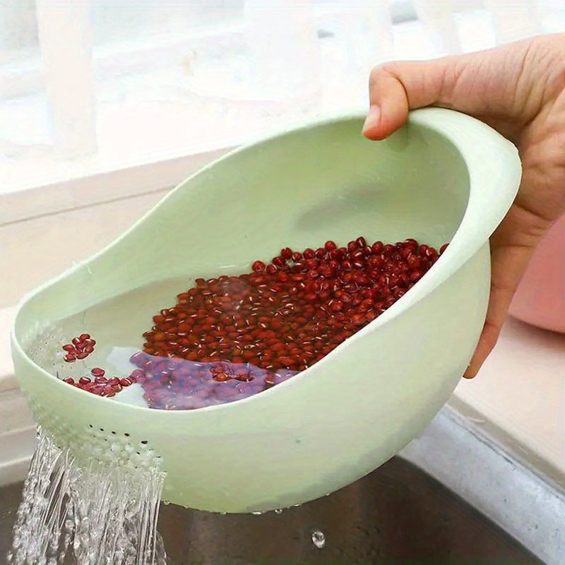 Multi-Functional Kitchen Washing Basket & Sieve - for Rinsing Rice, Vegetables, Fruits - Space-Saving Strainer