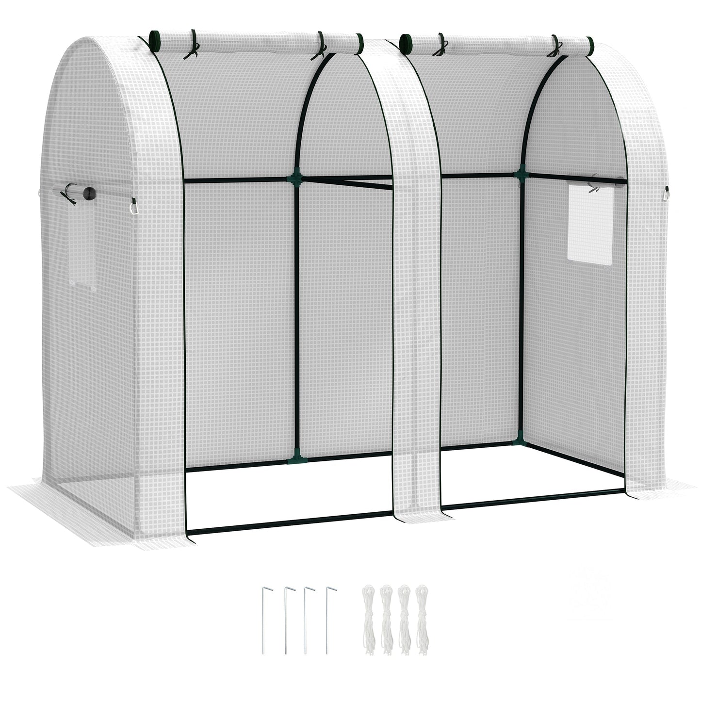 Outsunny Tomato Greenhouse with 2 Roll-up Doors, 185 x 94 x 150cm