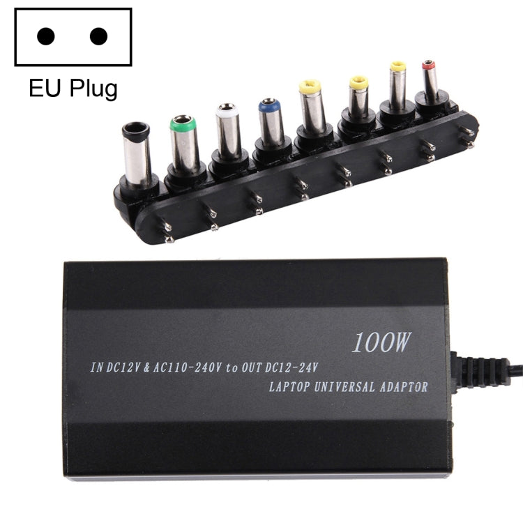 Laptop Notebook Power 100W Universal Charger with Car Charger & AC Power Adapter & 8 Power Adapters & 1 USB Port for Samsung, Sony, Asus, Acer, IBM, HP, DELL, UK Plug, UK Plug, AU Plug, EU Plug