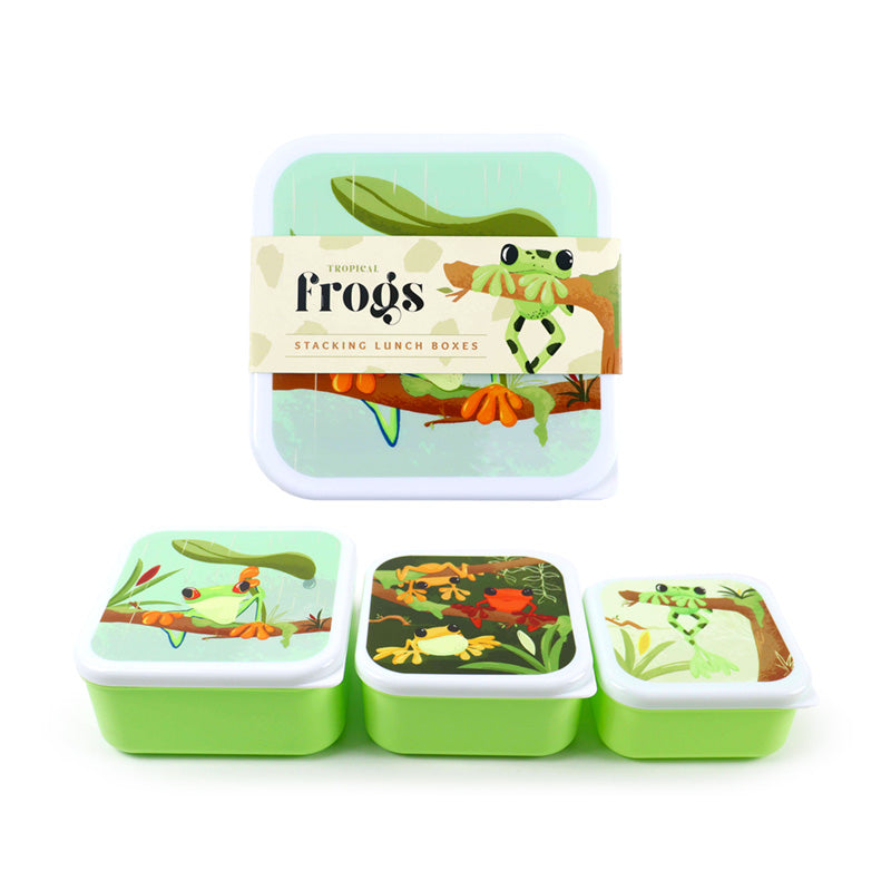 Set of 3 Lunch Box M/L/XL Tropical Tree Frog