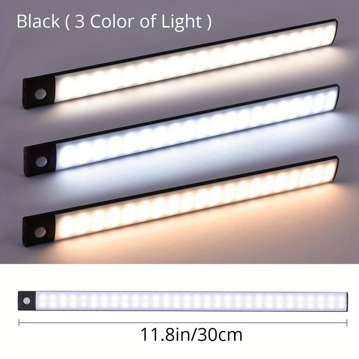 LED Motion Sensor Cabinet Light - USB Rechargeable, Wireless Strip for Cupboard & Kitchen