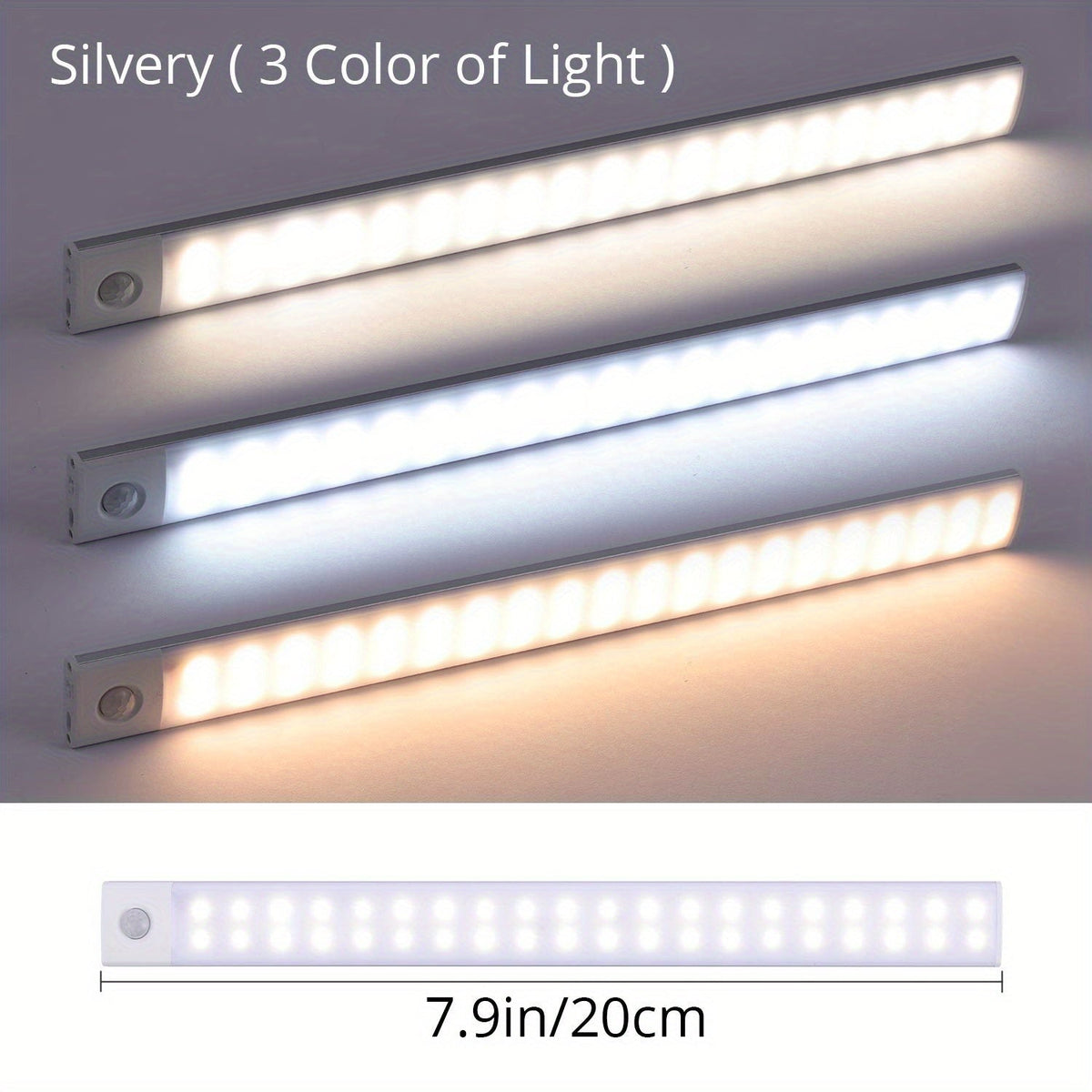 LED Motion Sensor Cabinet Light - USB Rechargeable, Wireless Strip for Cupboard & Kitchen