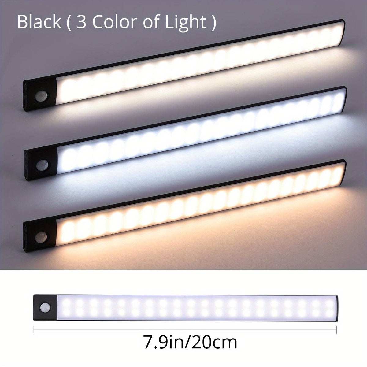 LED Motion Sensor Cabinet Light - USB Rechargeable, Wireless Strip for Cupboard & Kitchen