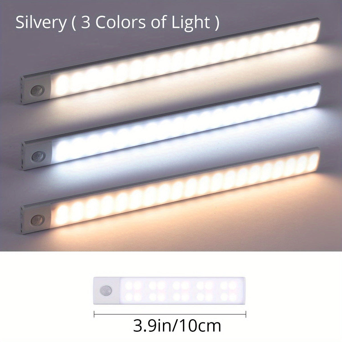 LED Motion Sensor Cabinet Light - USB Rechargeable, Wireless Strip for Cupboard & Kitchen