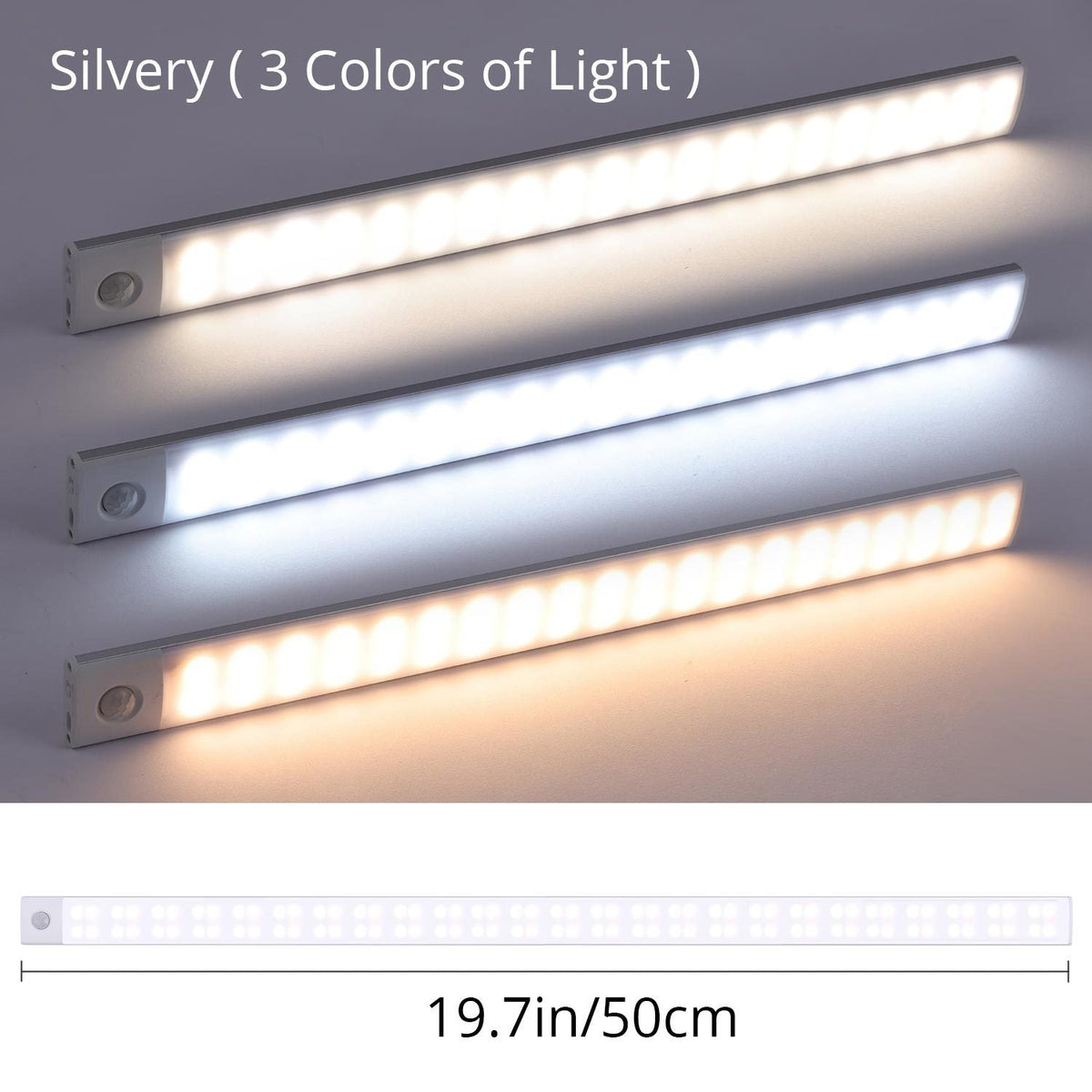 LED Motion Sensor Cabinet Light - USB Rechargeable, Wireless Strip for Cupboard & Kitchen