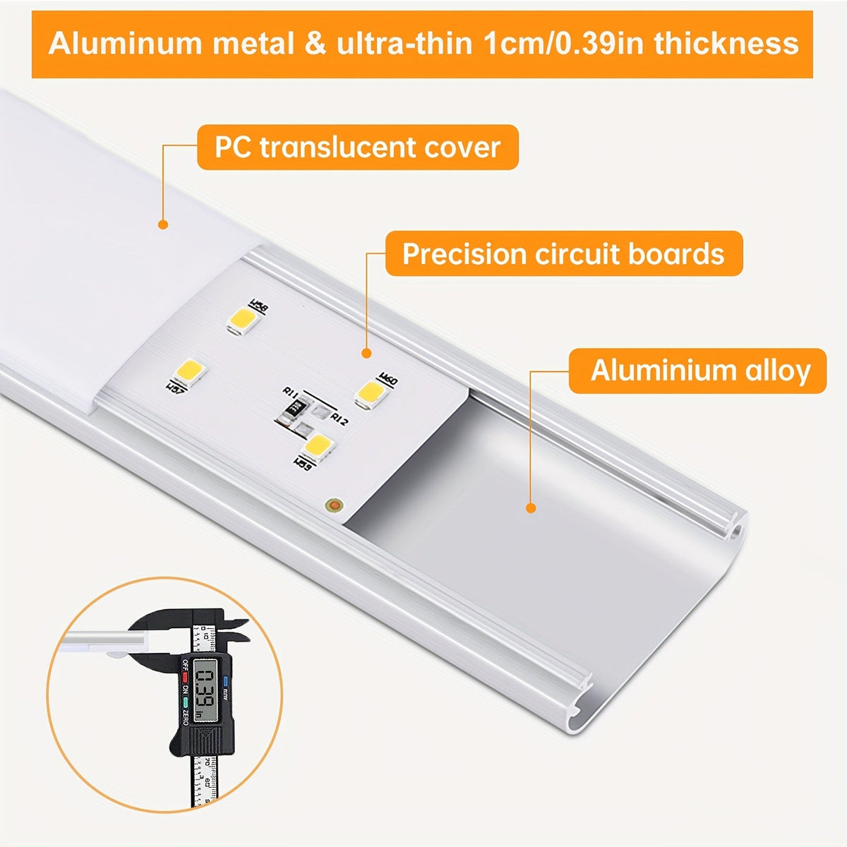 LED Motion Sensor Cabinet Light - USB Rechargeable, Wireless Strip for Cupboard & Kitchen