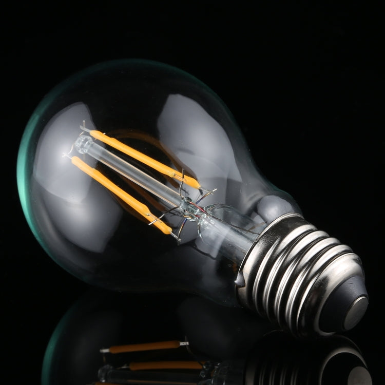 A60 E27 4W 4 LEDs 450 LM Retro Dimming LED Filament Light Bulb Energy Saving Light, AC 220V, 4W Warm White