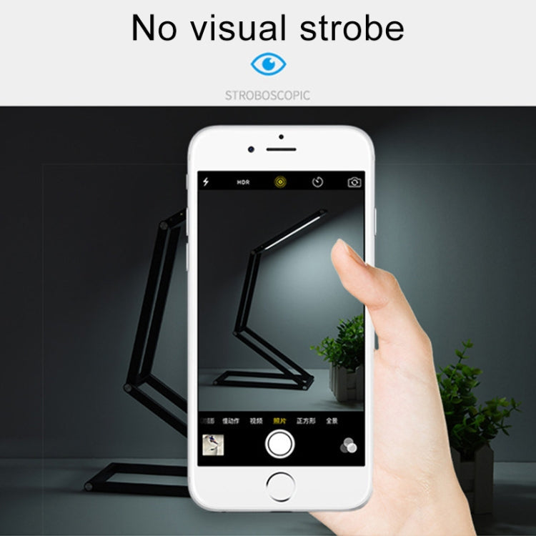 LED Desk Lamp 3W Folding Adjust USB Charging Eye Protection Table Lamp(Black)