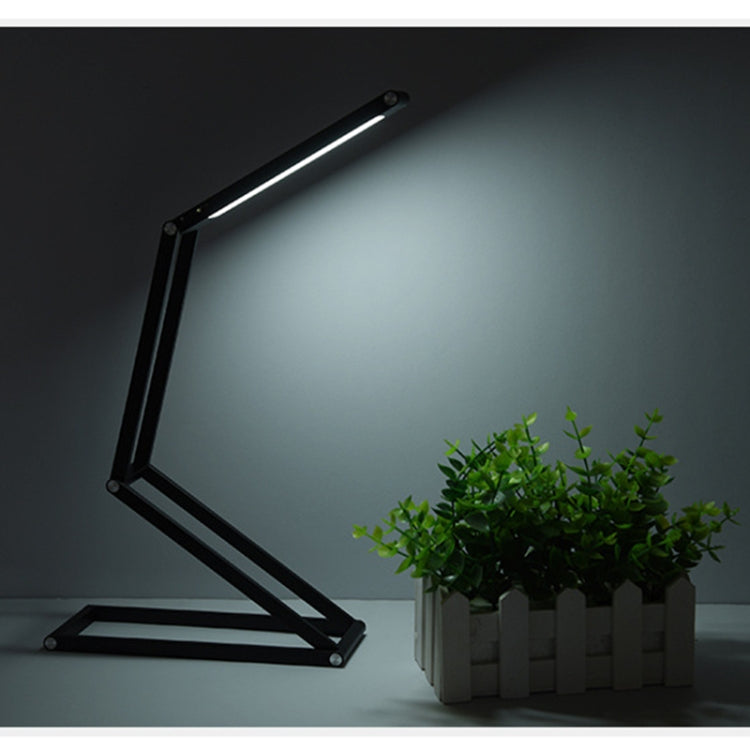 LED Desk Lamp 3W Folding Adjust USB Charging Eye Protection Table Lamp(Black)