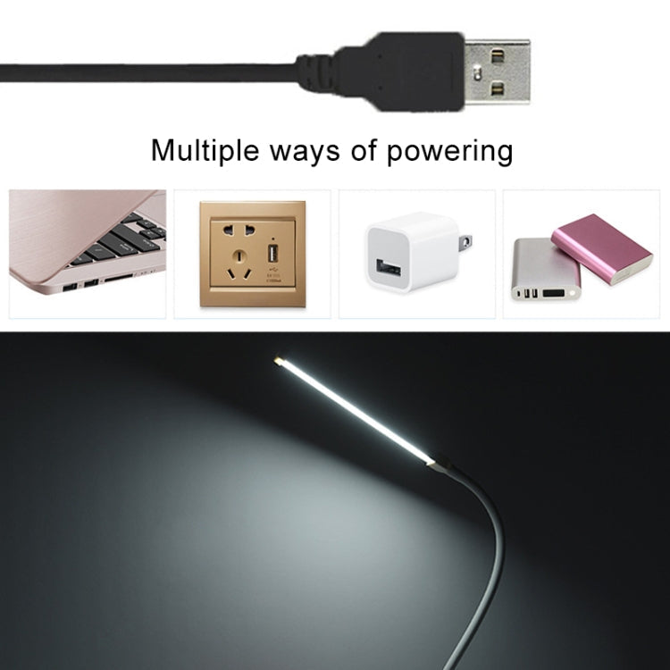 LED Desk Lamp 8W Folding Adjustable USB Charging Eye Protection Table Lamp, USB Charge Version(White)